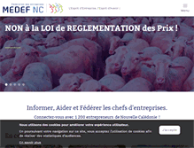 Tablet Screenshot of medef.nc